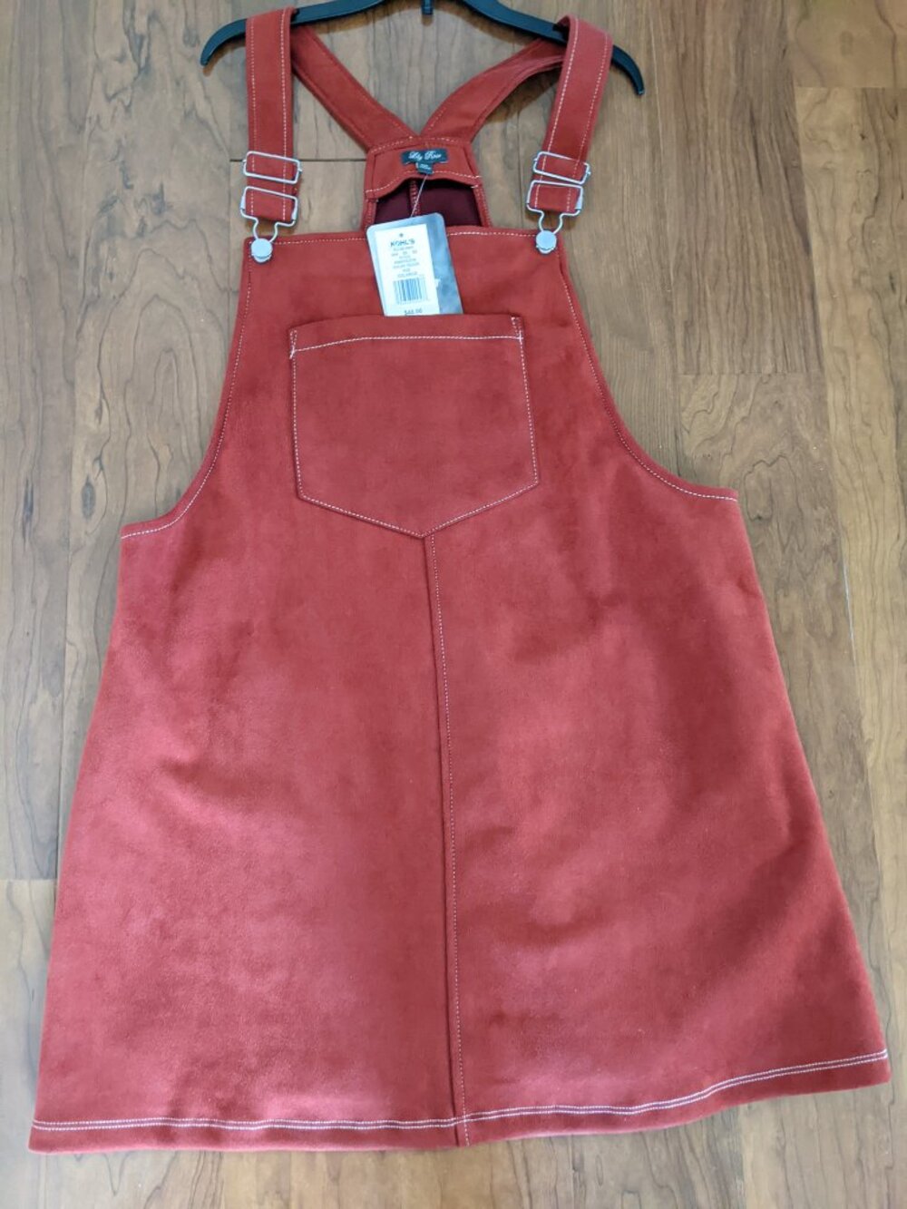 NWT LILY ROSE FAUX SUEDE WOMEN OVERALL SIZE XXL COLOR RUST